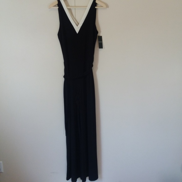 black and white polo jumpsuit